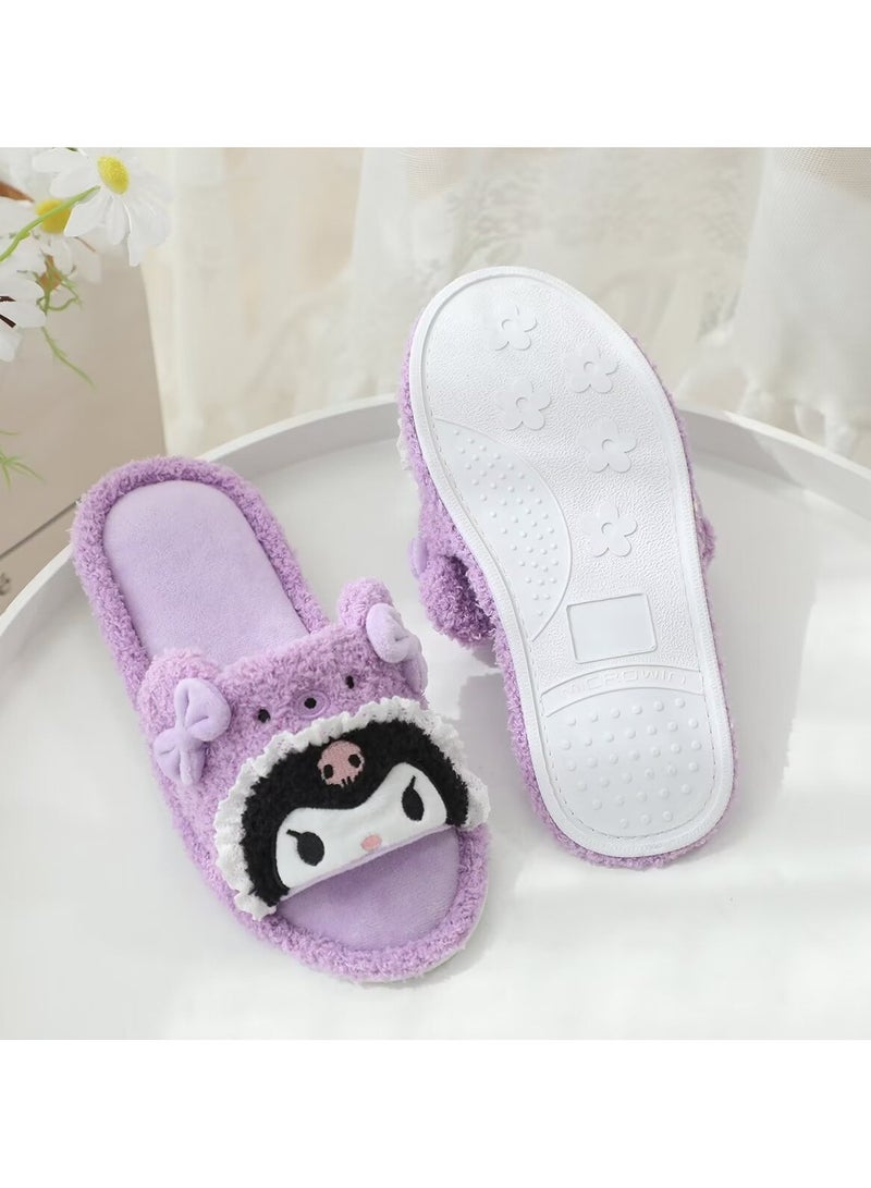 Kuromi home slippers non-slip with thick soles loose fit that doesn't squeeze the feet - Image 3